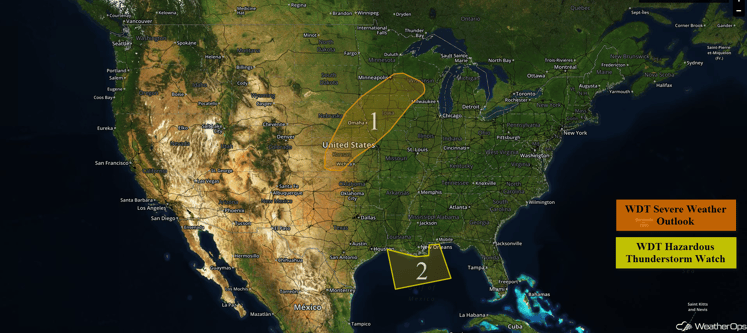 US Hazards for Monday, September 12, 2016