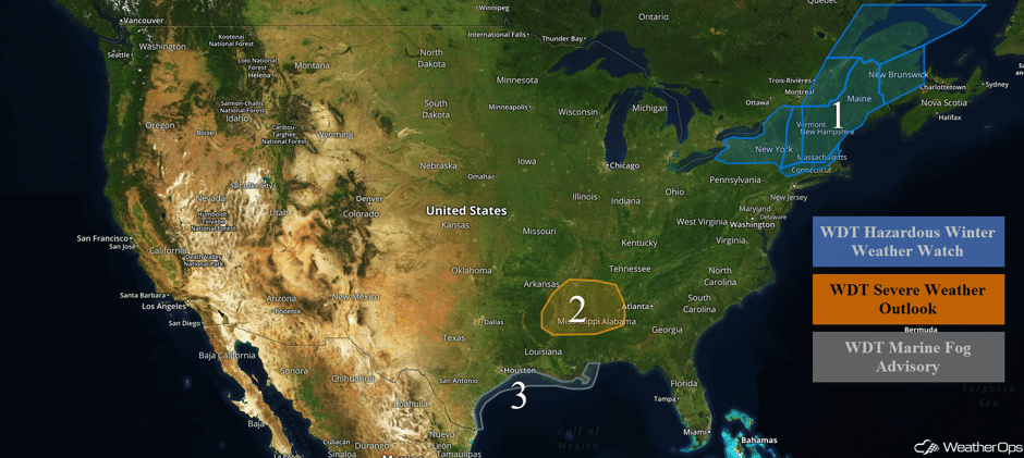 US Hazards for Wednesday, December 28, 2016