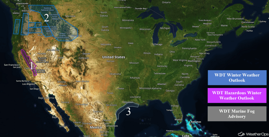 US Hazards for Thursday, February 2, 2017