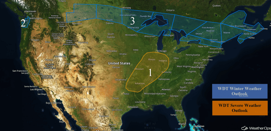 US Hazards for Monday, February 6, 2017