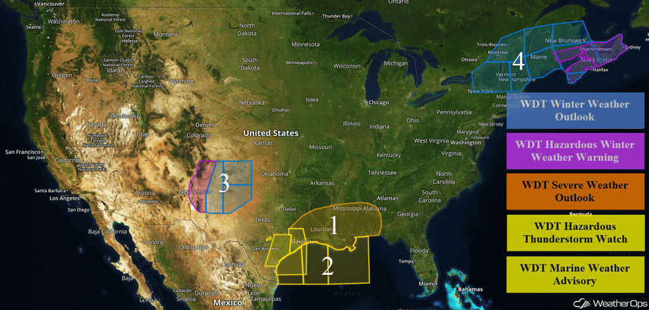 US Hazards for Tuesday, February 14, 2017