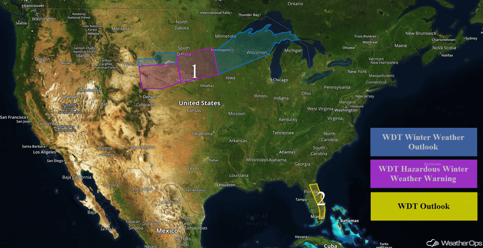 US Hazards for Wednesday, February 22, 2017