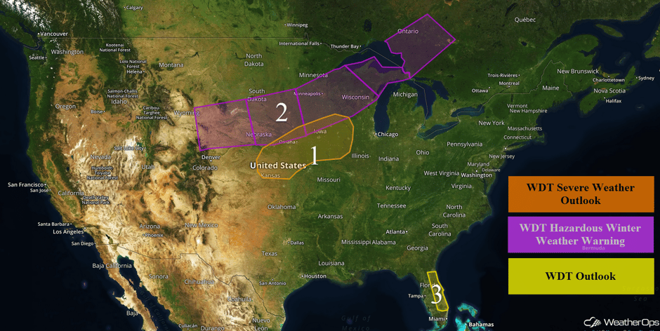 US Hazards for Thursday, February 23, 2017