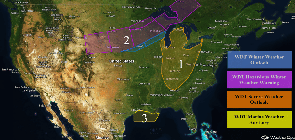 US Hazards for Friday, February 24, 2017