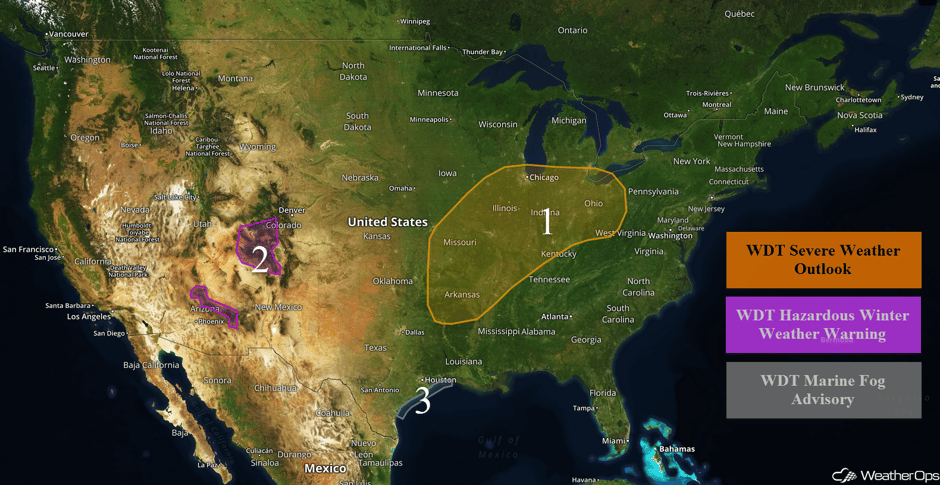 US Hazards for Tuesday, February 28, 2017