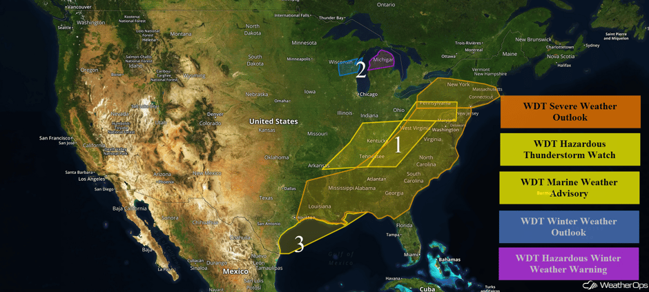 US Hazards for Wednesday, March 1, 2017