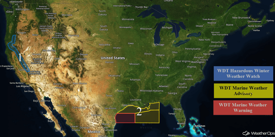 US Hazards for Thursday, March 2, 2017