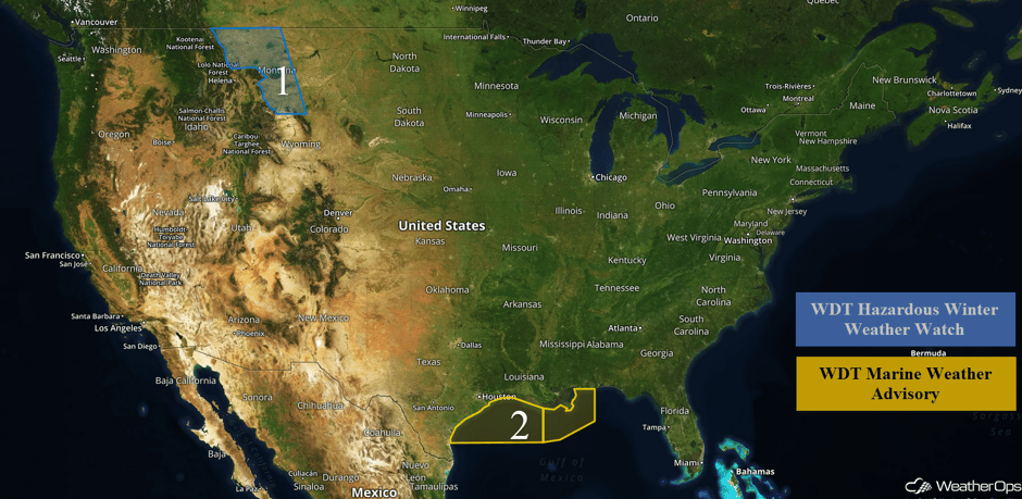 US Hazards for Wednesday, March 8, 2017