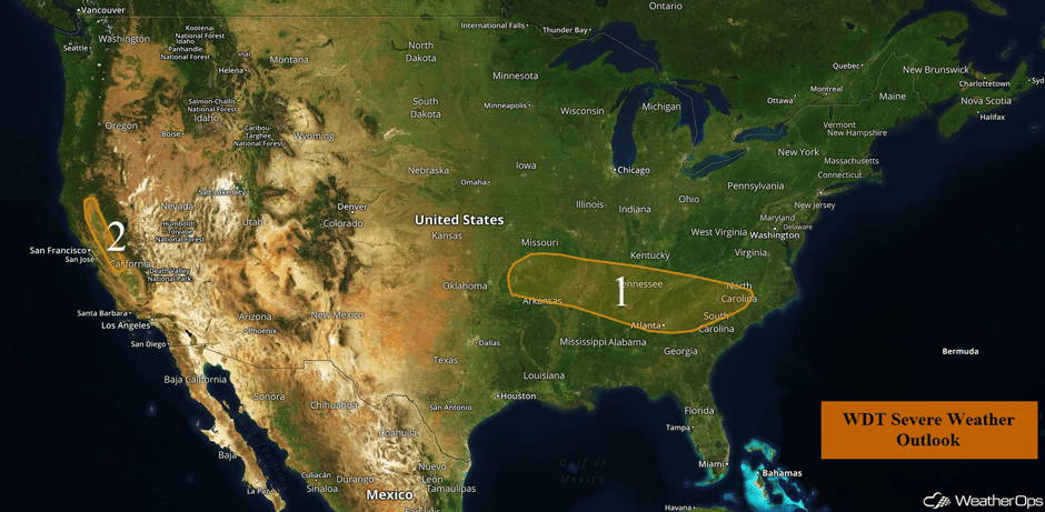 US Hazards for Tuesday, March 21, 2017