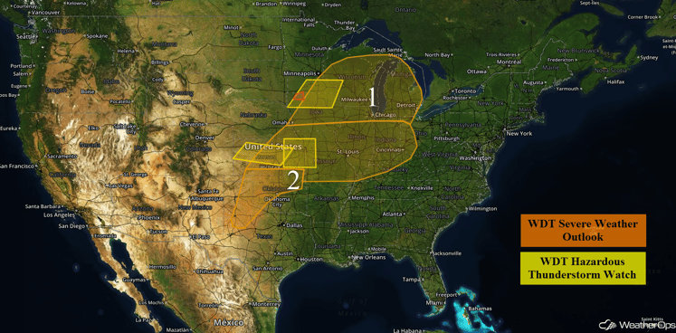 US Hazards for Wednesday, July 13, 2016