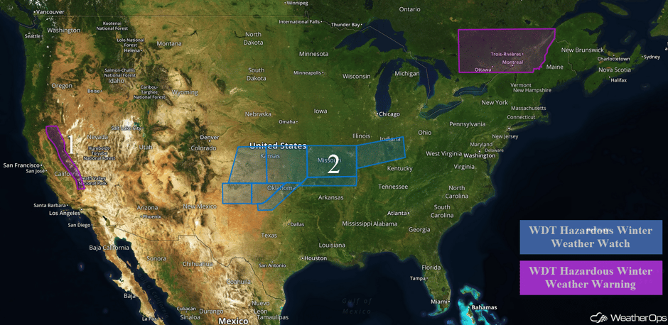 US Hazards Wednesday, January 11, 2017