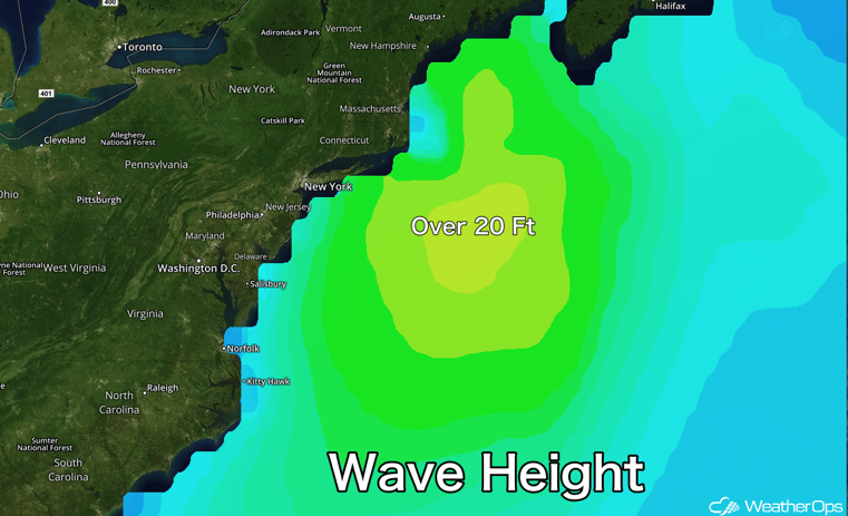 WeatherOps Wave Height Data - October 30, 2017