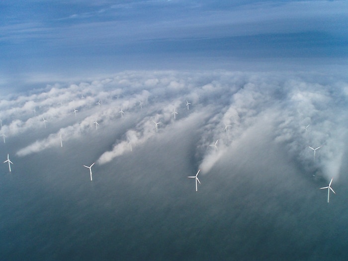 Wind Turbines in Fog