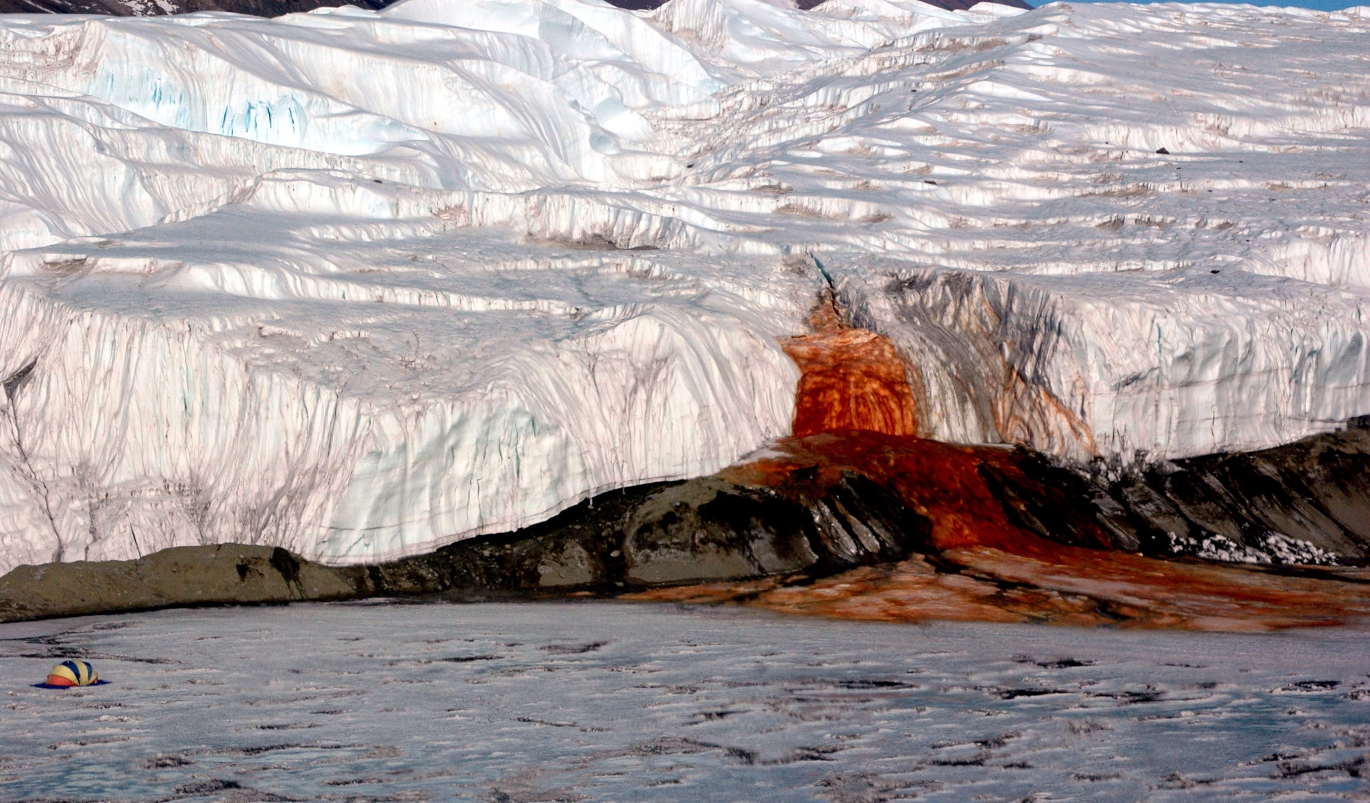 Red Snow in Antarctica