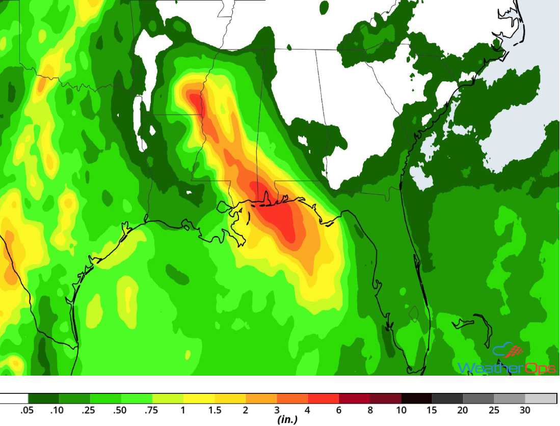 Rainfall Accumulation September 4-6, 2018