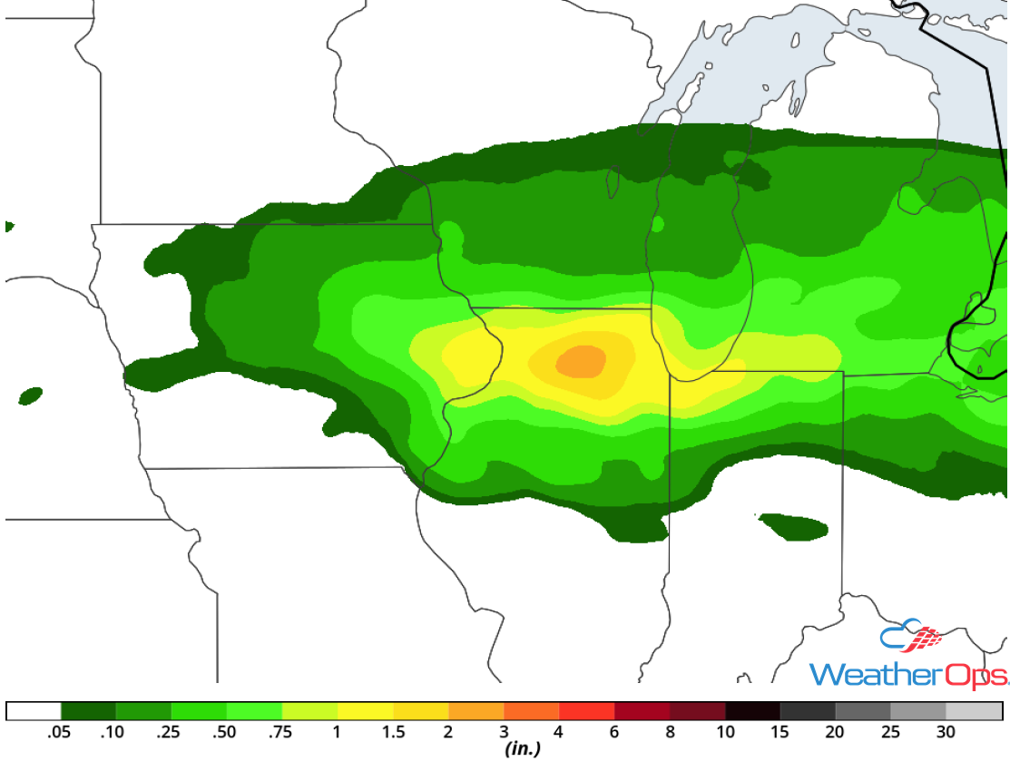 Rainfall Accumulation for Saturday, May 12, 2018