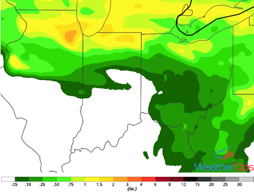 Rainfall Accumulation for Saturday, May 12, 2018