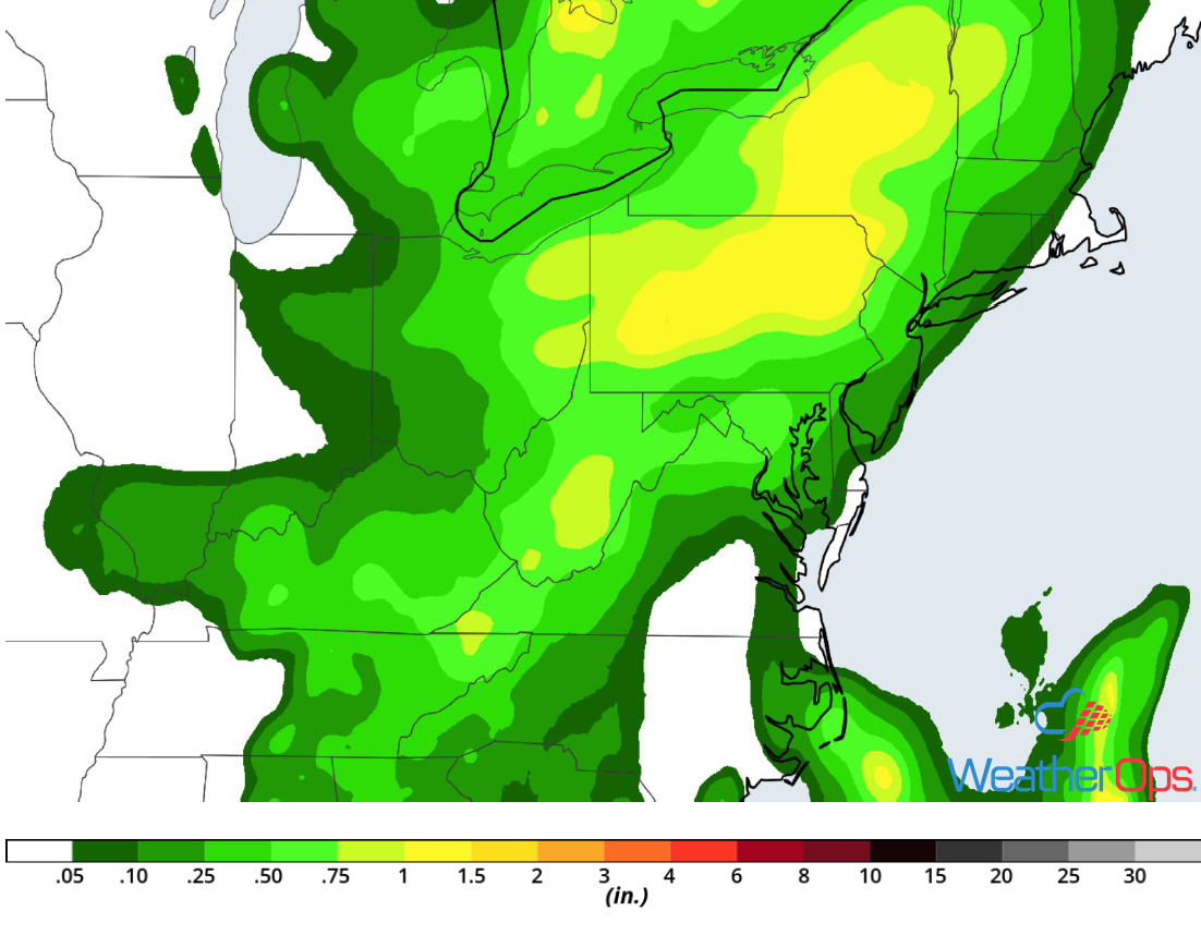 Rainfall Accumulation for Wednesday, June 27, 2018