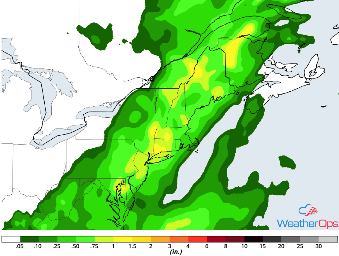 Rainfall Accumulation for Tuesday, July 17, 2018