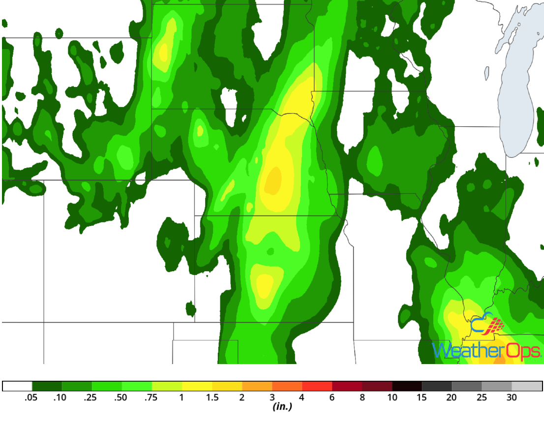 Rainfall Accumulation for Tuesday, May 29, 2018