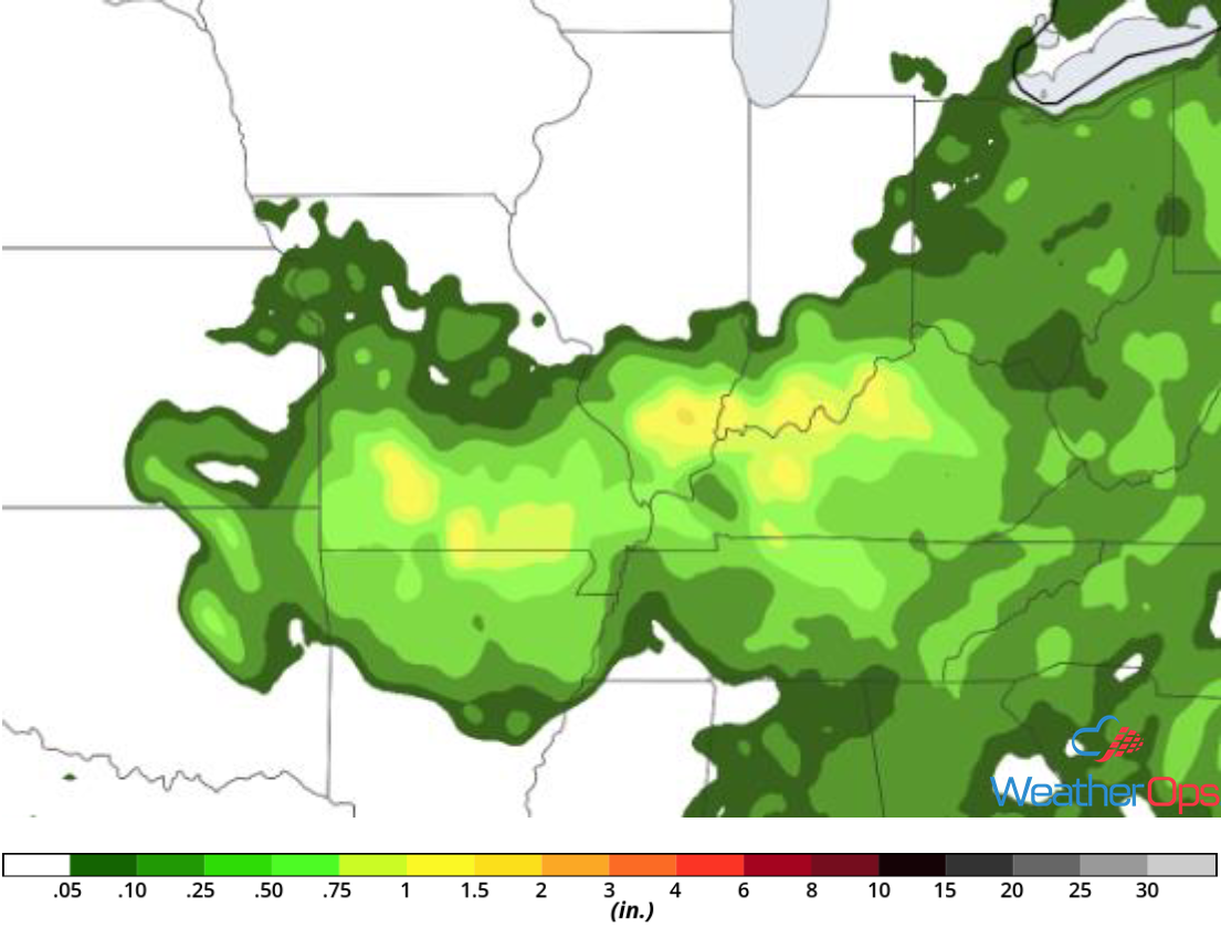 Rainfall Accumulation for Thursday, May 31, 2018