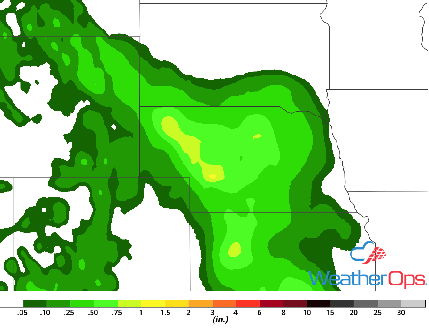 Rainfall Accumulation for Tuesday, July 17, 2018