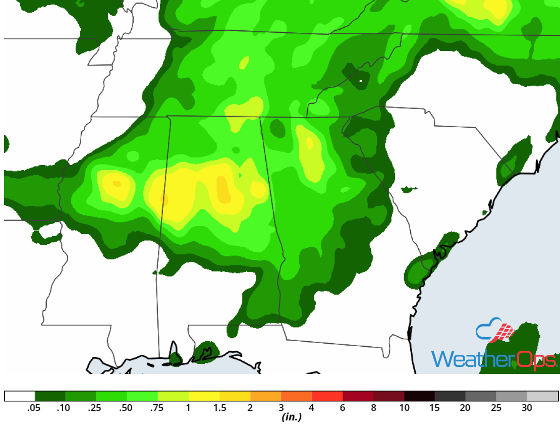 Rainfall Accumulation for Friday, June 22, 2018
