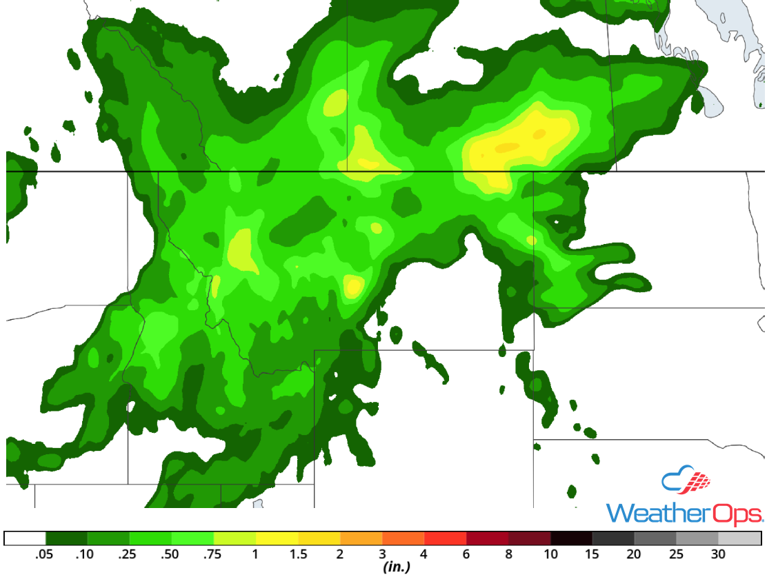 Rainfall Accumulation for Thursday, May 31, 2018