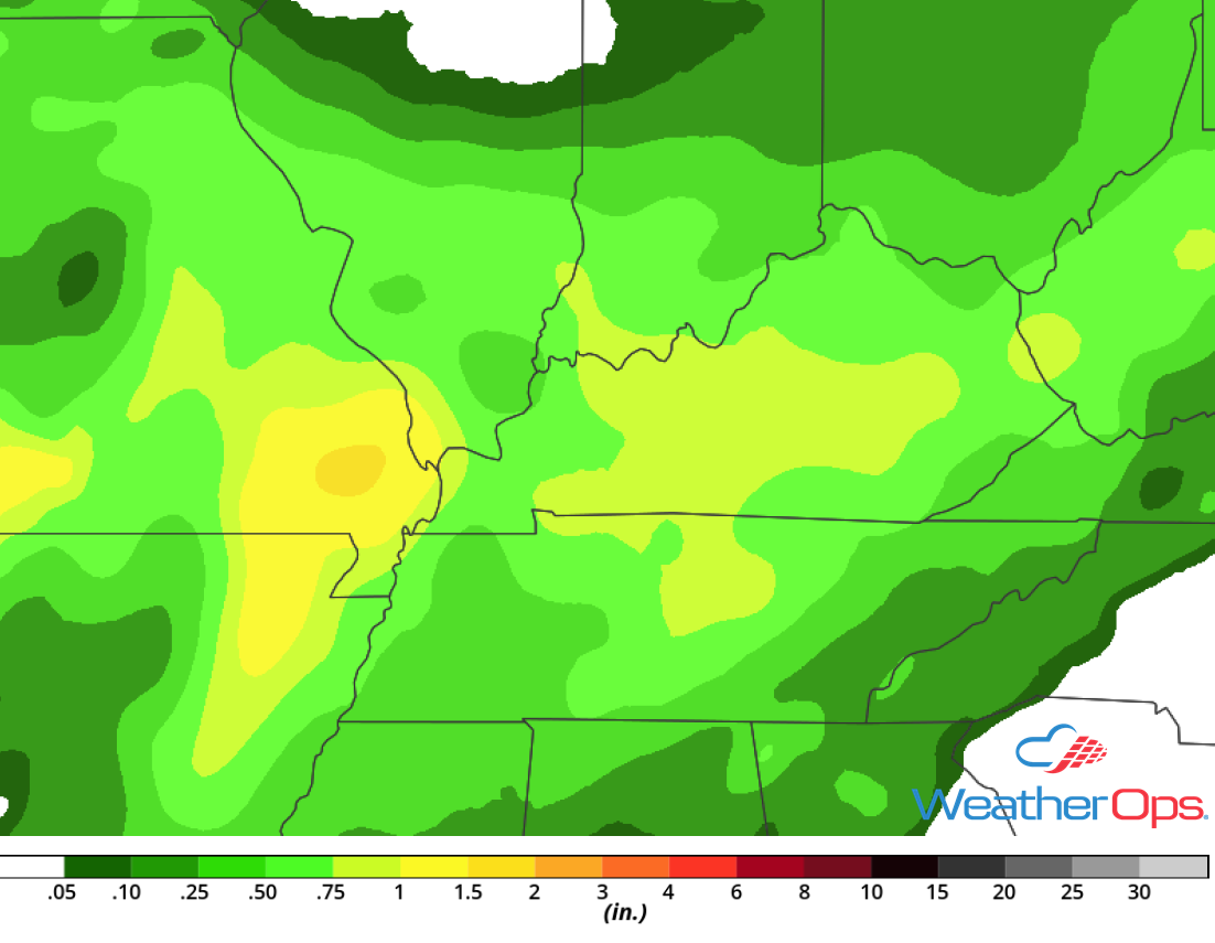 Rainfall Accumulation for Friday, August 17, 2018