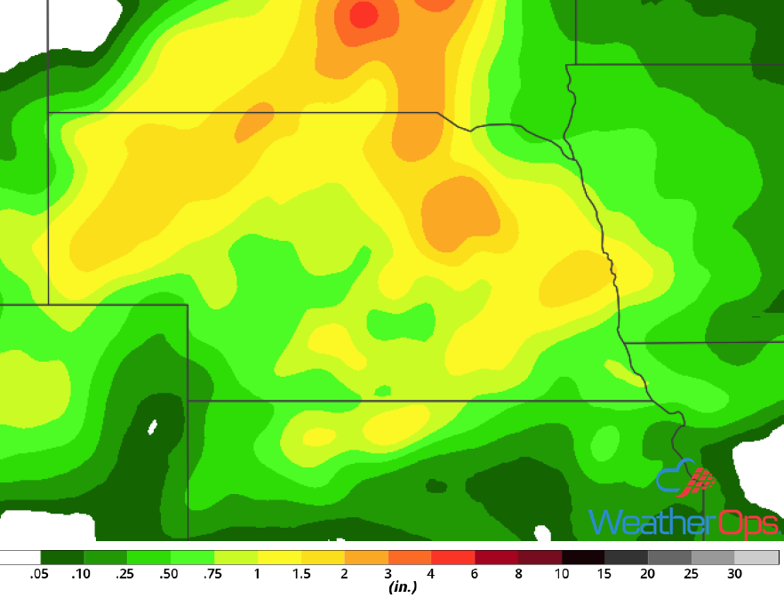 Rainfall Accumulation for Saturday, May 19, 2018
