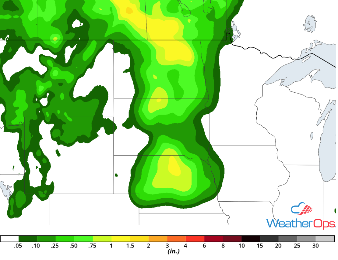 Rainfall Accumulation for Friday, June 1, 2018