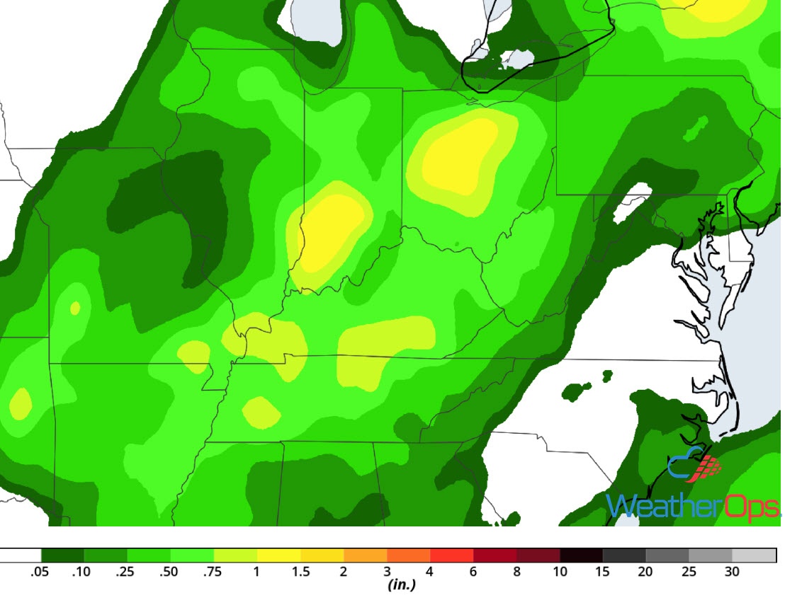 Rainfall Accumulation for Friday, August 17, 2018