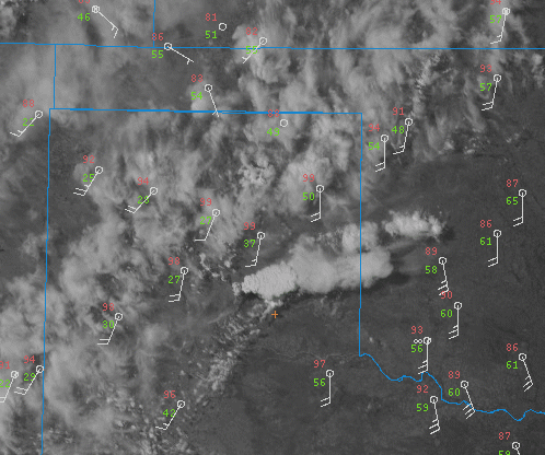 Visible Satellite Image of the Mallard, TX Fire