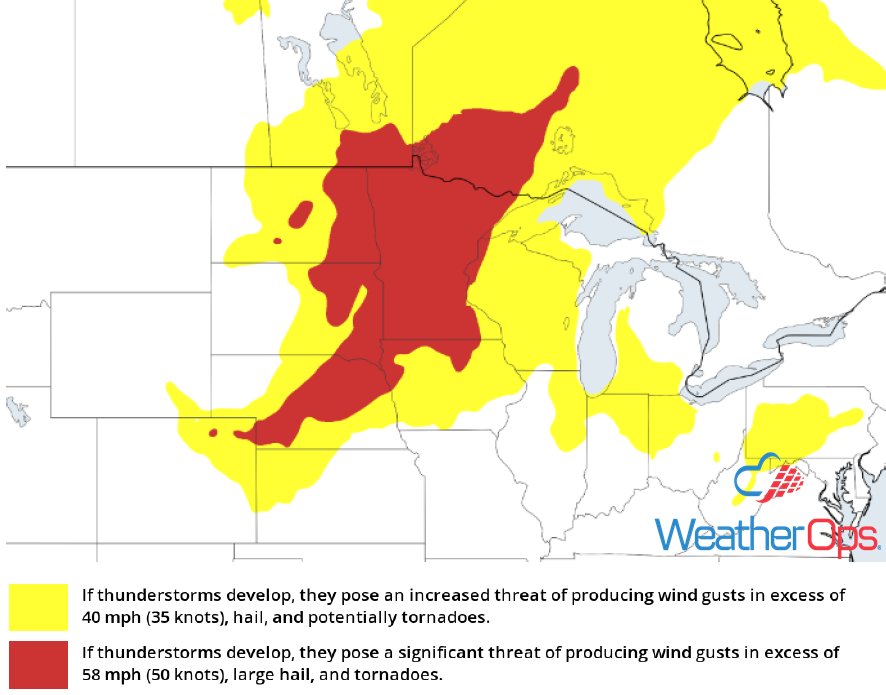 Thunderstorm Potential for July 4, 2018