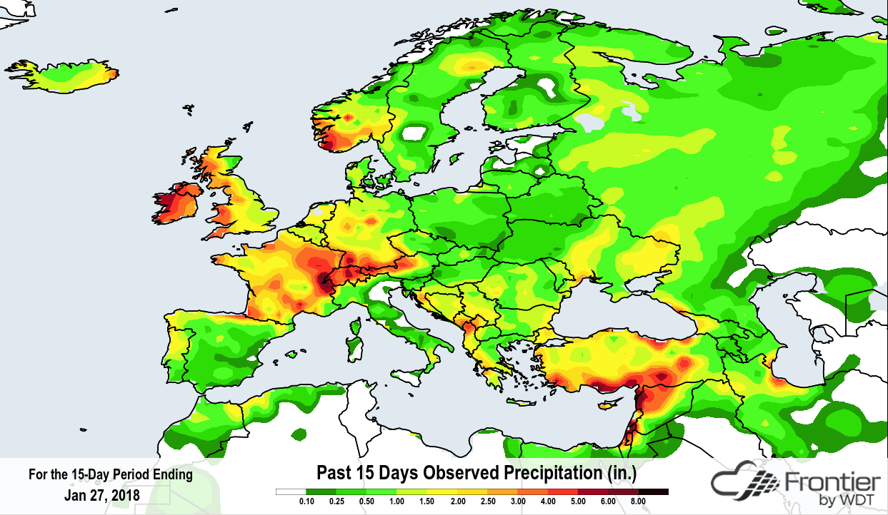 Frontier Past 15 Days Observed Precipitation