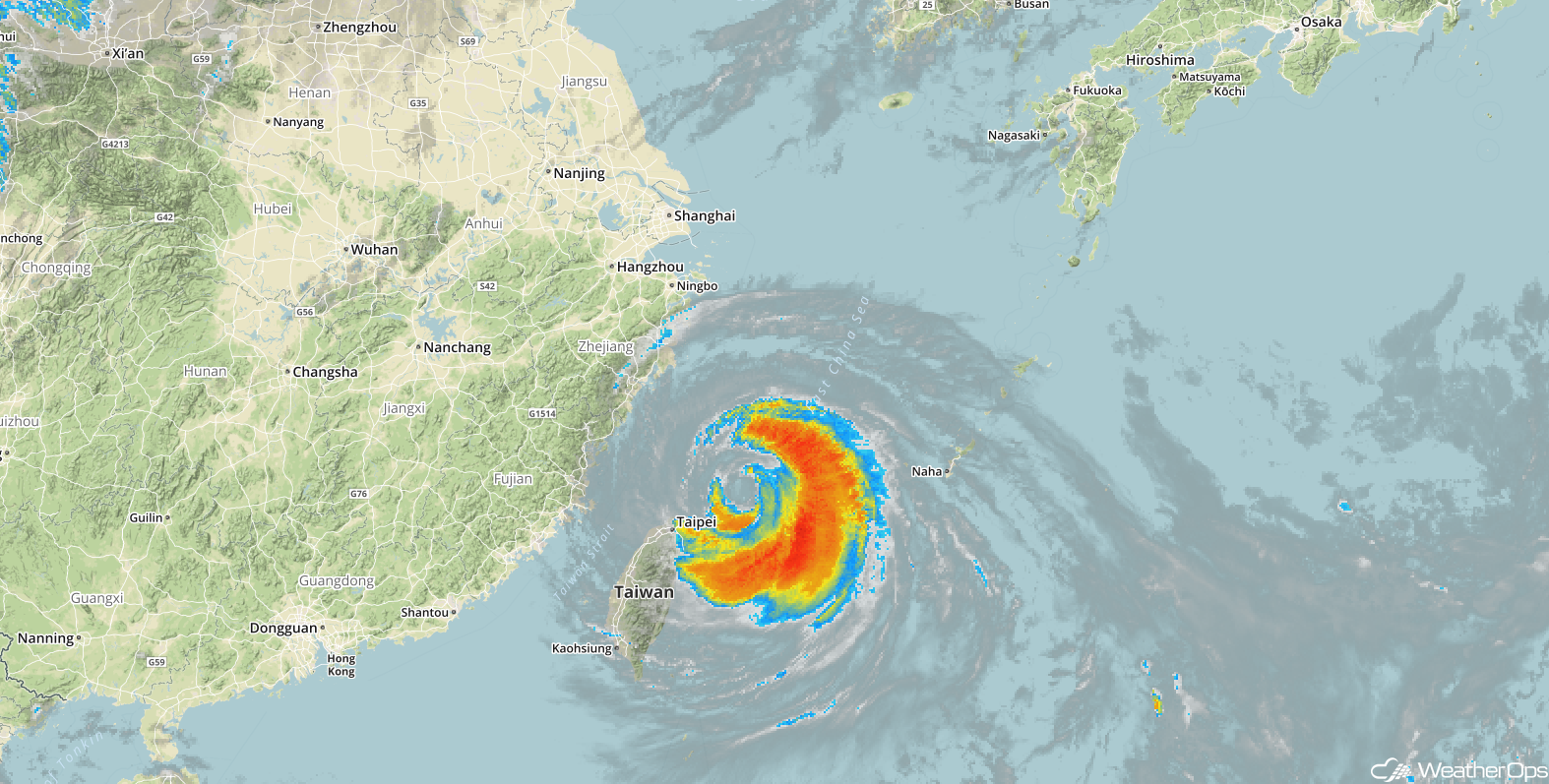 Typhoon Maria Enhanced Infrared Satellite Image