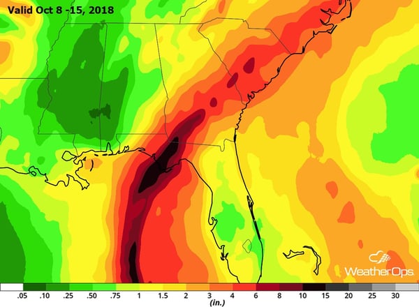 Precipitation Forecast- Valid Oct 8-15, 2018