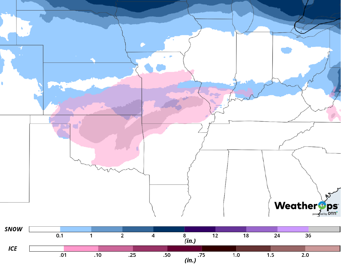 Snow Accumulation for February 26-27, 2019