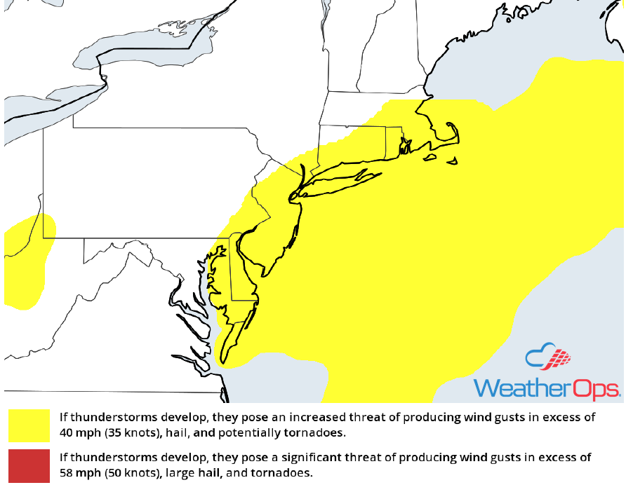 Thunderstorm Risk for Monday, October 15, 2018