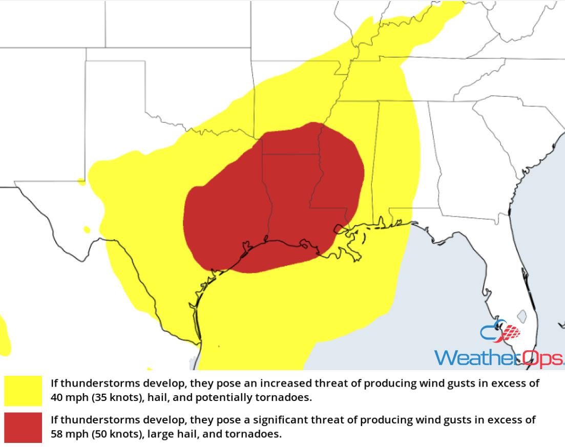 Thunderstorm Risk for Wednesday, October 31, 2018