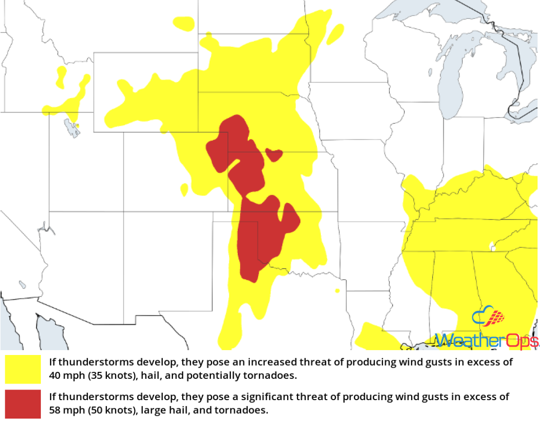 Thunderstorm Risk for Friday, May 18, 2018