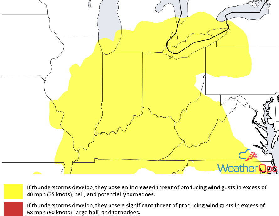 Thunderstorm Risk for Monday, May 21, 2018