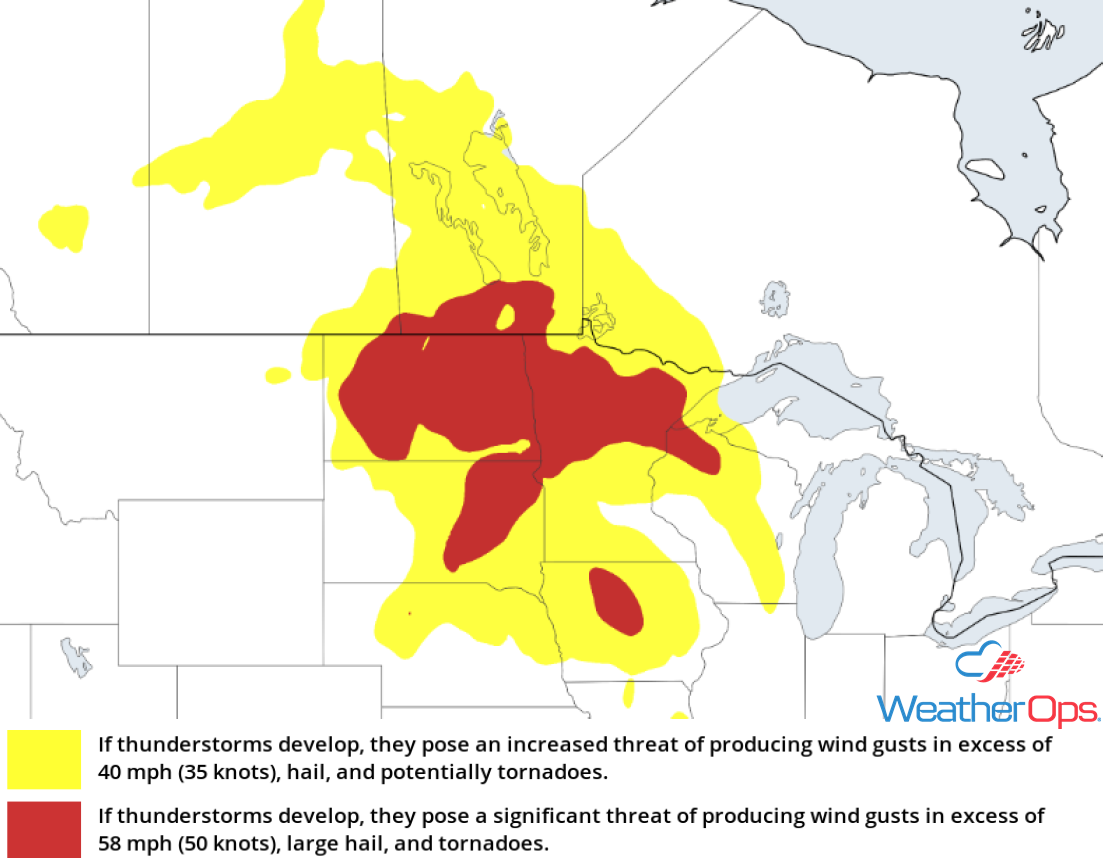 Thunderstorm Risk for Thursday, June 14, 2018