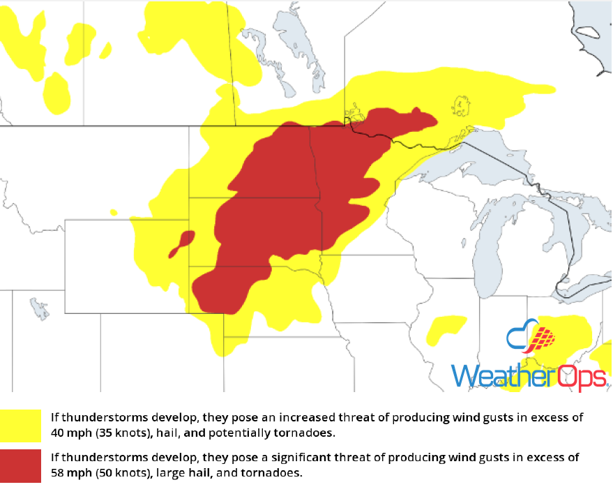 Thunderstorm Risk for Tuesday, July 3, 2018