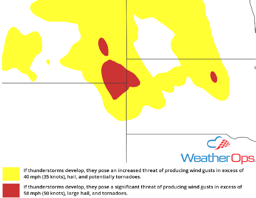 Thunderstorm Risk for Monday,,July 9, 2018