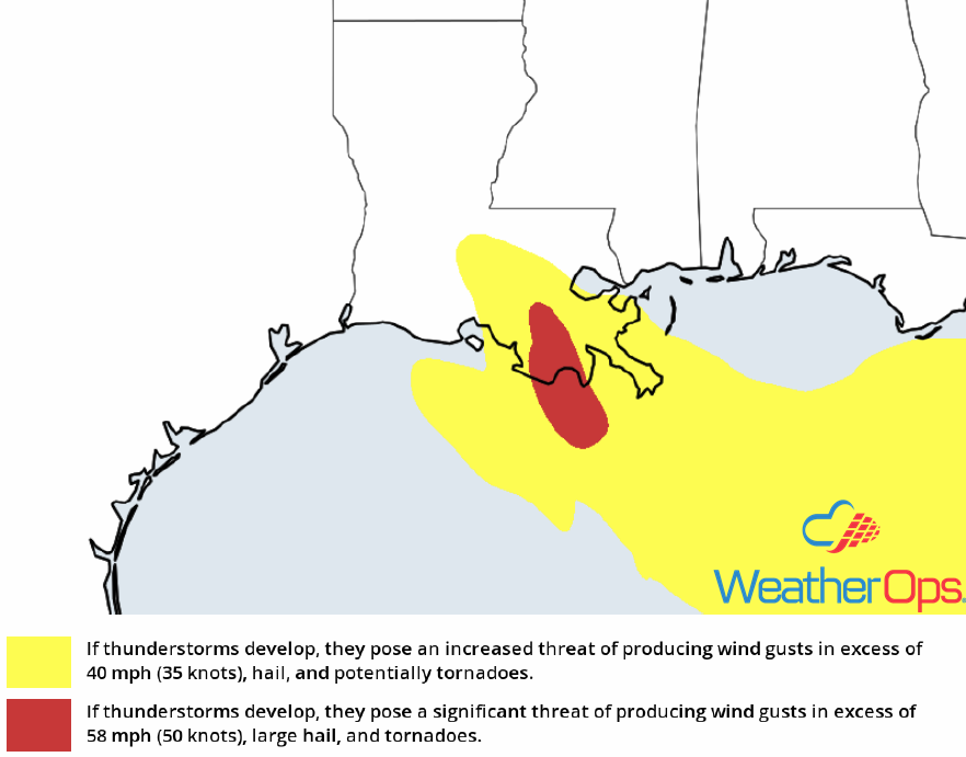 Thunderstorm Risk for Monday, July 23, 2018