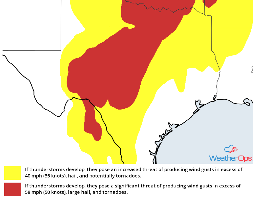 Thunderstorm Risk for Wednesday, May 2, 2018