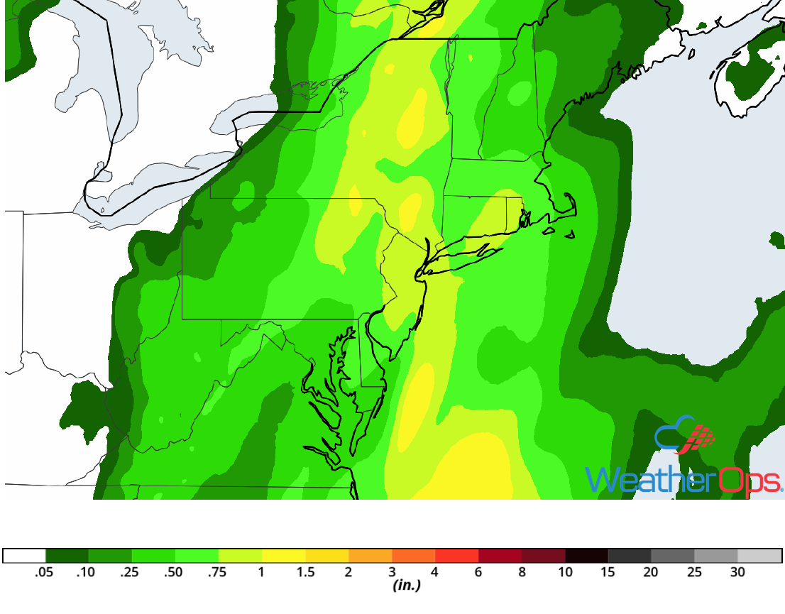 Rainfall Accumulation for Wednesday, July 25, 2018