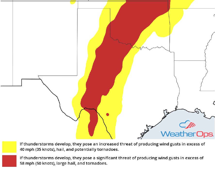 Thunderstorm Risk for Monday, May 14, 2018