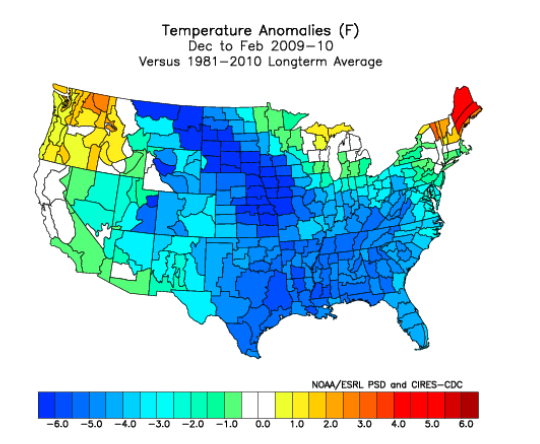 Dec-Feb Temperature Anomalies